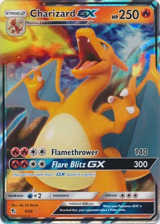 Charizard GX - 9/68 - Ultra Rare Sun & Moon: Hidden Fates Singles