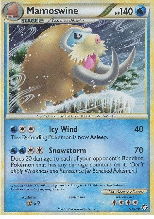 Pokemon Card HS Triumphant Mamoswine Holo Rare 5/102