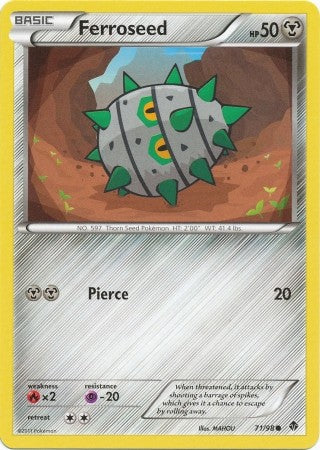 Pokemon Emerging Powers Common Card - Ferroseed 71/98