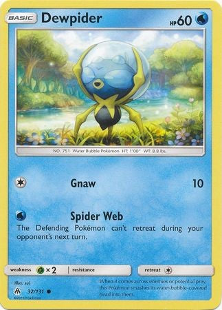 Dewpider 32/131 Common - Pokemon Sun & Moon Forbidden Light Card
