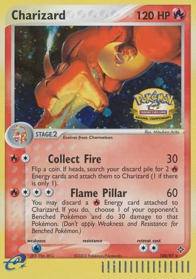 Pokemon Holo Rare Promo Card - Charizard 100/97 Championships