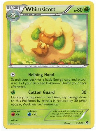 Pokemon Emerging Powers Uncommon Card - Whimsicott 11/98