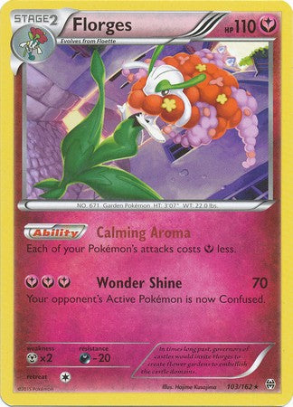 Florges 103/162 Rare - Pokemon XY Break Through Card