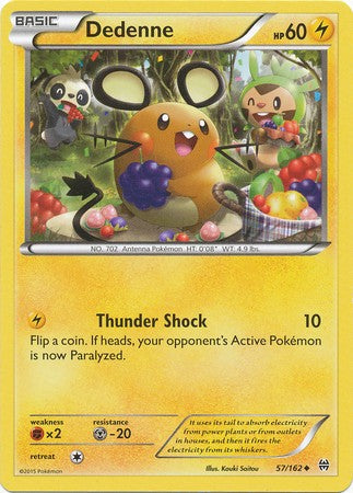 Dedenne 57/162 Uncommon - Pokemon XY Break Through Card