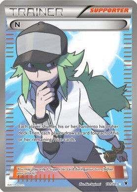 Pokemon Noble Victories Ultra Rare Trainer Card - N 101/101