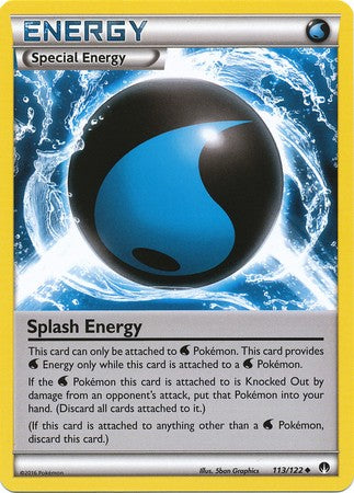 Splash Energy 113/122 Uncommon - Pokemon XY Breakpoint Card