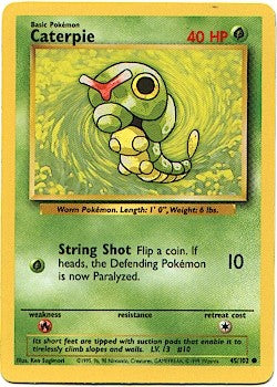 Pokemon Basic Common Card - Caterpie 45/102