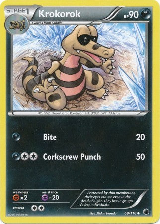 Krokorok 69/116 - Pokemon Plasma Freeze Uncommon Card