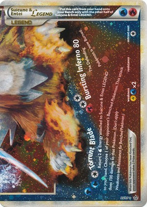 Pokemon Card HS Unleashed Holo Suicune & Entei Legend 95/95