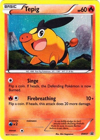 Tepig BW07 - Pokemon Black & White Holo Promo Card