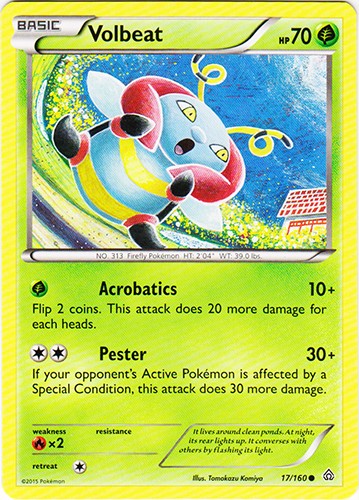 Volbeat 17/160 - Common Pokemon XY Primal Clash Card