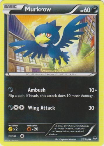 Murkrow 51/119 - Common Pokemon XY Phantom Forces Card