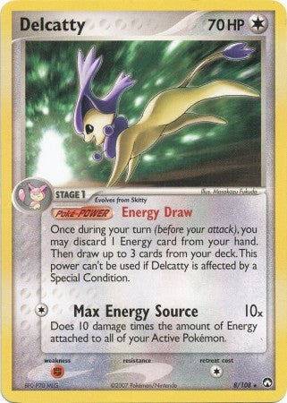 Pokemon EX Power Keepers Rare Card - Delcatty 8/108