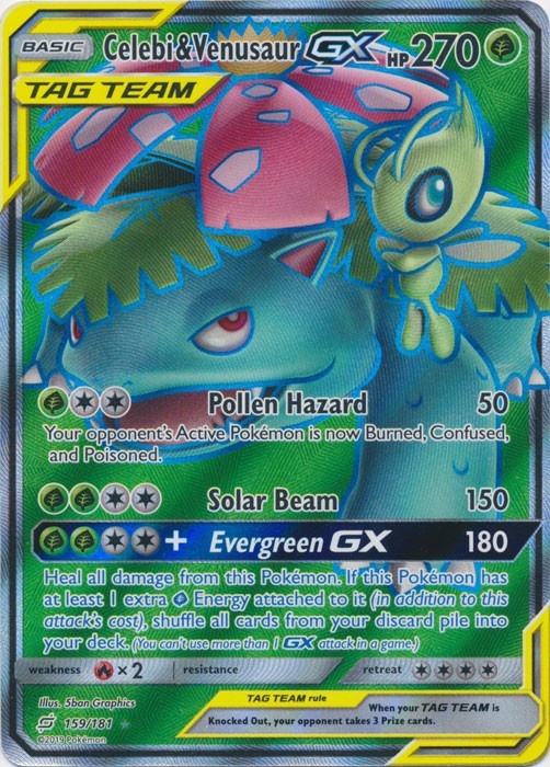 Celebi & Venusaur-GX (Full Art) - 159/181 Pokemon » SM Team Up