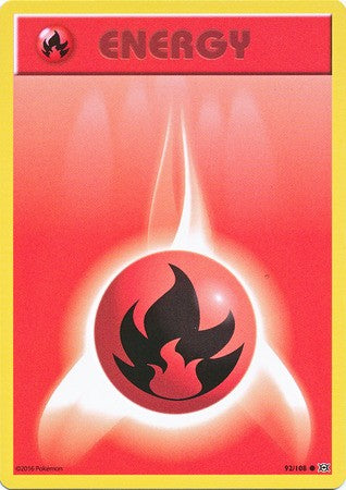 Fire Energy 92/108 Common - Pokemon XY Evolutions Single Card