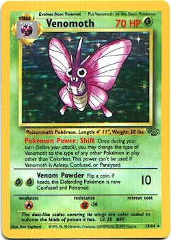 Pokemon Jungle Holofoil Card - Venomoth 13/64