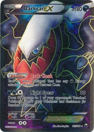 Pokemon Dark Explorers Full Art Ultra Rare Card - Darkrai-EX 107/108