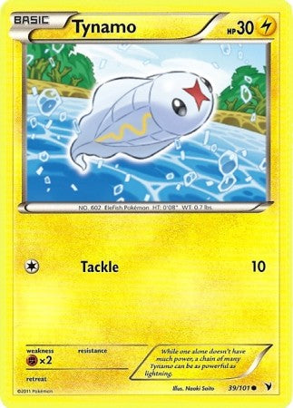 Pokemon Noble Victories Common Card - Tynamo 39/101