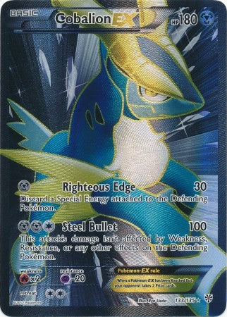 Cobalion EX 133/135 - Pokemon Plasma Storm Full Art Ultra Rare Card
