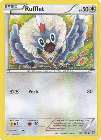 Rufflet 129/162 Common - Pokemon XY Break Through Card