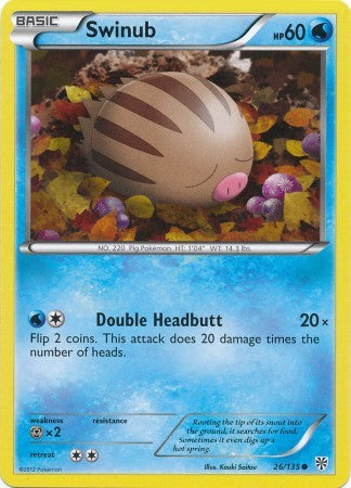 Swinub 26/135 - Pokemon Plasma Storm Common Card