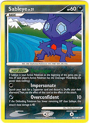 Pokemon Diamond and Pearl Stormfront Card - Sableye (U)