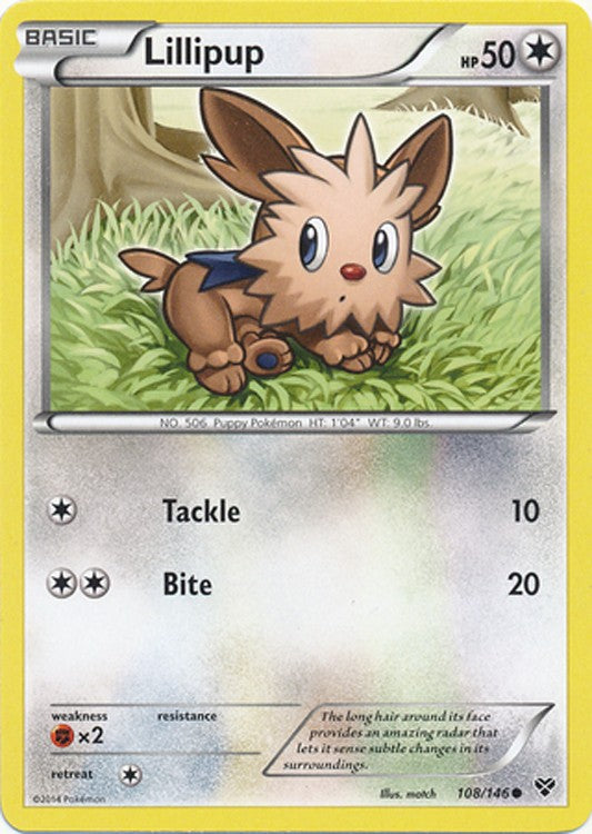 Lillipup 108/146 - Pokemon XY Common Card