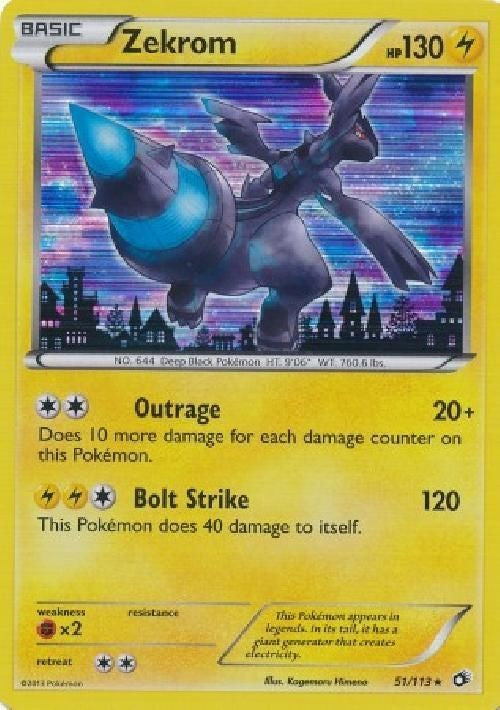 Zekrom 51/113 - Pokemon Legendary Treasures Holo Rare Card