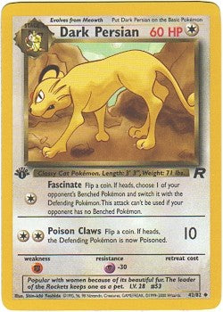 Pokemon Team Rocket Uncommon Card - Dark Persian 42/82