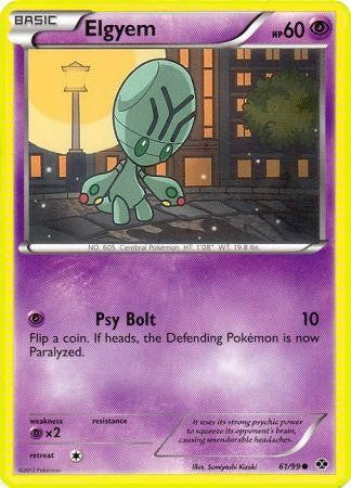 Pokemon Next Destinies Reverse Holo Common Card - Elgyem 61/99