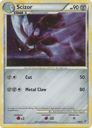 Pokemon Card HeartGold SoulSilver HS Undaunted Holo Rare Scizor 7/90