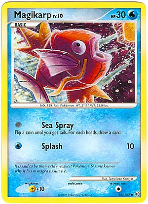 Pokemon Diamond and Pearl Stormfront Card - Magikarp (C)