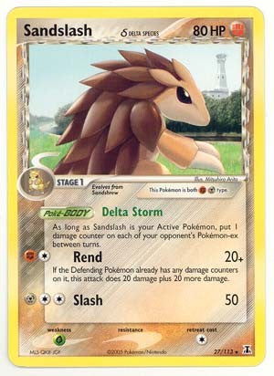 Pokemon EX Delta Species- Sandslash