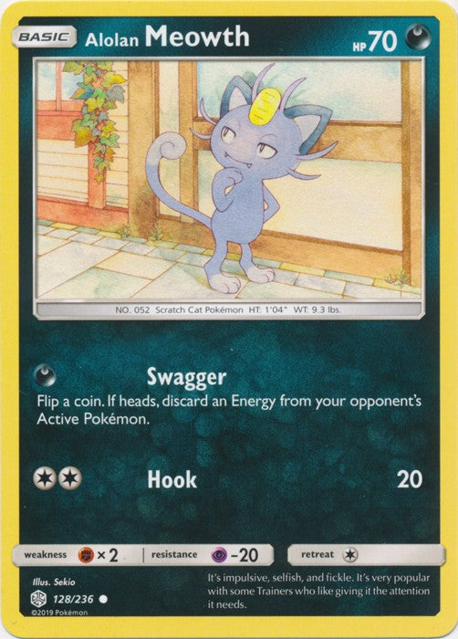 Alolan Meowth - 128/236 Cosmic Elipse