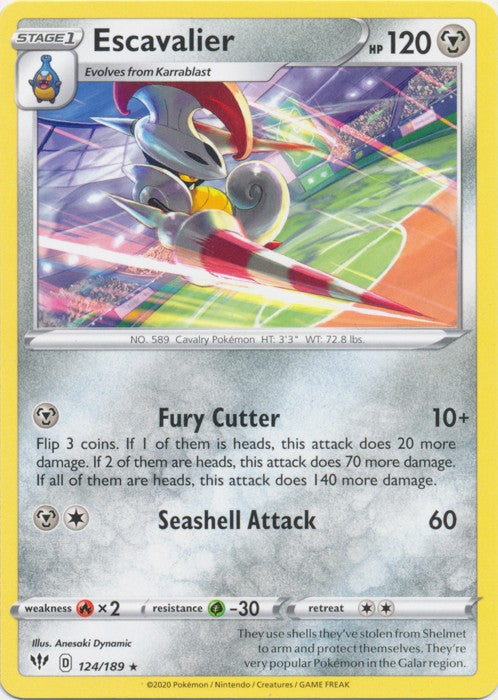 Escavalier - 124/189 Pokemon » SWSH Darkness Ablaze Rare
