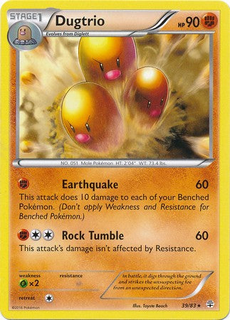 Dugtrio 39/83 RARE - Pokemon Generations Card