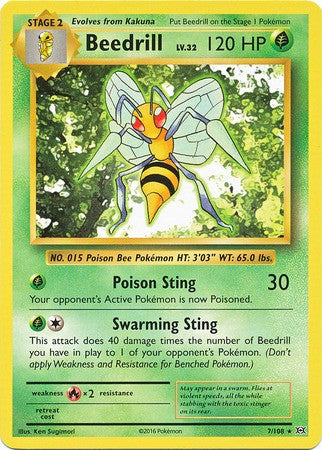 Beedrill 7/108 Rare - Pokemon XY Evolutions Single Card
