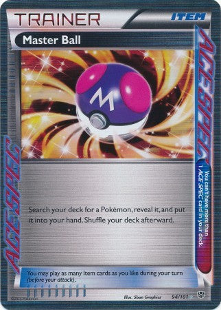 Master Ball 94/101 - Pokemon Plasma Blast Holo Rare Card