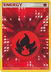 Pokemon EX Power Keepers Rare Card - Fire Energy 104/108