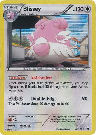 Pokemon Dark Explorers Holo Rare Card - Blissey 82/108