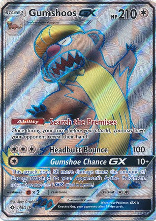 Gumshoos GX 145/149 Ultra Rare - Pokemon Sun & Moon Base Set Single Card