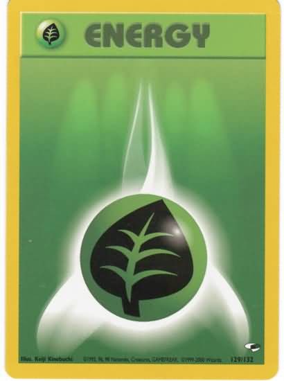 Pokemon Gym Heroes Common Card - Grass Energy 129/132