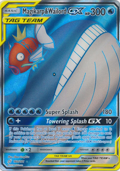 Magikarp & Wailord-GX (Full Art) - 160/181 Pokemon SM Team Up Ultra