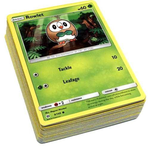 Pokemon Sun & Moon Lot of 50 Single Cards