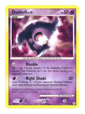 Pokemon Diamond & Pearl Common Card - Duskull 80/130
