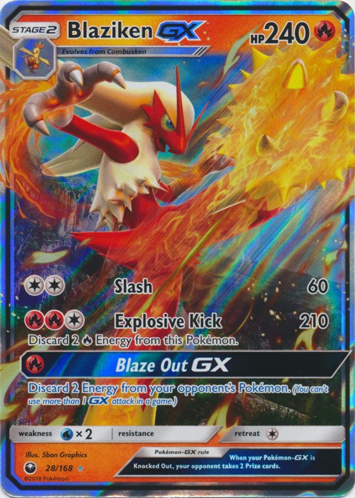 Blaziken GX 28/168 Ultra Rare - Celestial Storm SM7 Pokemon Card
