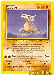Pokemon Base Set 2 Common Card - Cubone 70/130