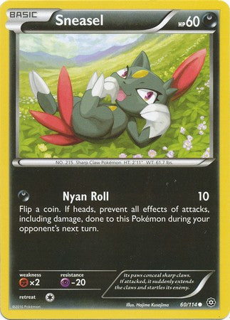 Sneasel 60/114 Common - Pokemon XY Steam Siege Card