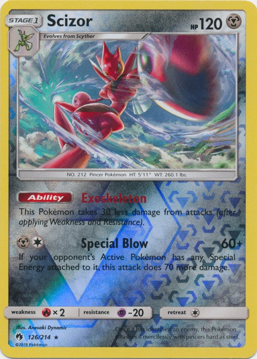 Scizor - 126/214 (Reverse Foil) Pokemon » SM Lost Thunder HR